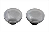 Fat Bob Split Tank Gas Fuel Caps Lid Chrome Dual Pair Vented Evo 84-95 Harley