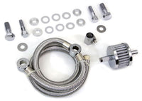 SIFTON SS Braided Hose Breather Kit for 1993-19 Harley EVO Twin Cam 91-Up XL