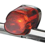 Red Black Out LayDown Taillight Lens Most Harley 73-98 #09818