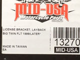 Touring Laydown Layback License Plate Bracket W/Black Frame Kit 99-08 HD Touring