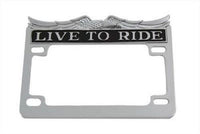 Mid-USA V-FACTOR LIVE TO RIDE LICENSE PLATE FRAME Universal 7x4 Frame 13217