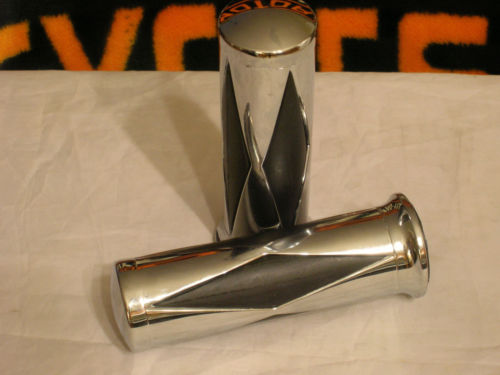 Chrome Diamond Spur Foot Peg Grips Set Harley Softail Dyna