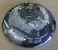 Chrome Eagle Spirit LIVE TO RIDE Touring Fuel Tank Console Door FL '08-18 380606