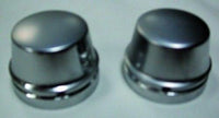 Chrome Ribbed Tapered Front Axle Nut Covers Harley FL Models 2000-07 # 32-255