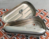 Oval Left Side Chrome Locking Tool Box w/ Keys for Harleys Customs 50-0605