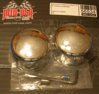 New Chrome Front Axle Nut Covers 2000-07 Touring 04-07 Dyna #43373-00 MU56534