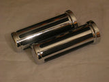 New Chrome Rail Hand Grips 4 1" Handlebar Harley Touring Softail Dyna XL Customs