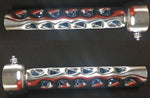 PAIR OF 2 STEEL EXHAUST BAFFLES HARLEY HONDA INDIAN 8" LONG x 2" OD 95016