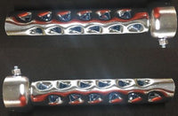 PAIR OF 2 STEEL EXHAUST BAFFLES HARLEY HONDA INDIAN 8" LONG x 2" OD 95016
