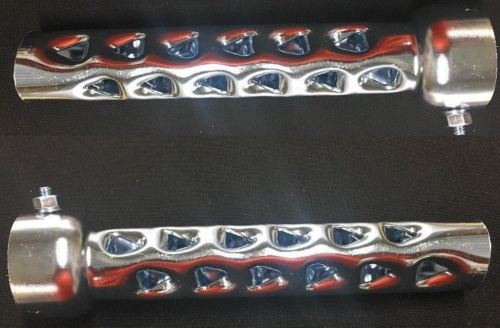 PAIR OF 2 STEEL EXHAUST BAFFLES HARLEY HONDA INDIAN 8" LONG x 2" OD 95016