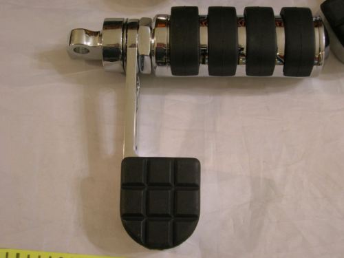 Chrome ISO Cats Paw Stirrup Heel Rest Foot Peg Set Harley Dyna