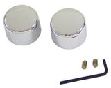 New Chrome Front Axle Nut Covers 2000-07 Touring 04-07 Dyna #43373-00 MU56534