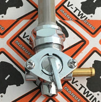 Chrome CCI/VT 350403 Chrome Petcock Fuel Valve Right Side 1/4" Harley 75-06
