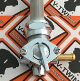 Chrome CCI/VT 350403 Chrome Petcock Fuel Valve Right Side 1/4" Harley 75-06