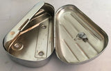 Oval Right Side Chrome Locking Tool Box w/ Keys for Harleys Customs 50-0600