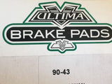 Ultima Premium Made with Kevlar Brake Pads Front 08-10 Softail 08-11 Dyna 90-43