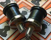 CHROME Flush Mount Riser Bolt Kit w/ POLYURETHANE Bushings 1/2" x 13 #28-0670