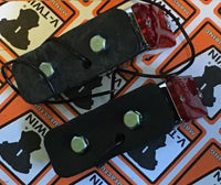Red Flush Mount Wedge Ball Milled Marker Lights Turn Brake Lights #33-2011