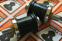 CHROME Flush Mount Riser Bolt Kit w/ POLYURETHANE Bushings 1/2" x 13 #28-0670