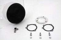 Wyatt Gatling Bob Retro Black Round Mesh Air Cleaner 5.5" Harley CV EFI 34-0742