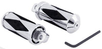 New Chrome Diamond Spur Foot Peg Set Harley Softail Dyna Sportster XL Customs