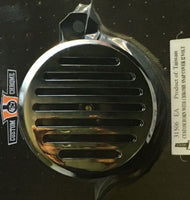 CHROME Universal 3.5" 12V horn with Snap On Cover Black Mount #31506