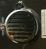 CHROME Universal 3.5" 12V horn with Snap On Cover Black Mount #31506