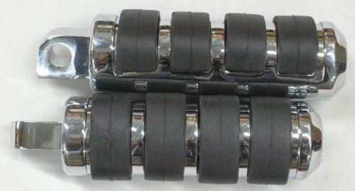 Chrome ISO Cats Paw Stirrup Heel Rest Foot Peg Set Harley Dyna