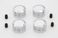 Chrome GROOVED HEAD BOLT Cover Set all Harley Davidson Models 1999-Later 37-1209