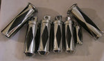 Chrome Diamond Spur Foot Peg Grips Set Harley Softail Dyna Sportster XL Customs