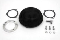 Wyatt Gatling Bob Retro Black Round Mesh Air Cleaner 5.5" Harley CV EFI 34-0742