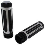 THROTTLE CONTROL GRIPS CHROME RUBBER SPLIT RAIL THROTTLE BY GRIPS '08-Up Touring